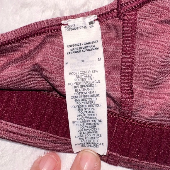 Nike Women’s Small Sports Bra Burgundy Fleck Padded Thick Material Used-New Cond - Picture 5 of 6